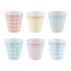 Lenox Fine Lenox Fine Gingham Reusable Cups, Set of 6
