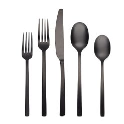 Lenox Fine Lenox Fine Beacon Black Satin 45-Piece Flatware Set