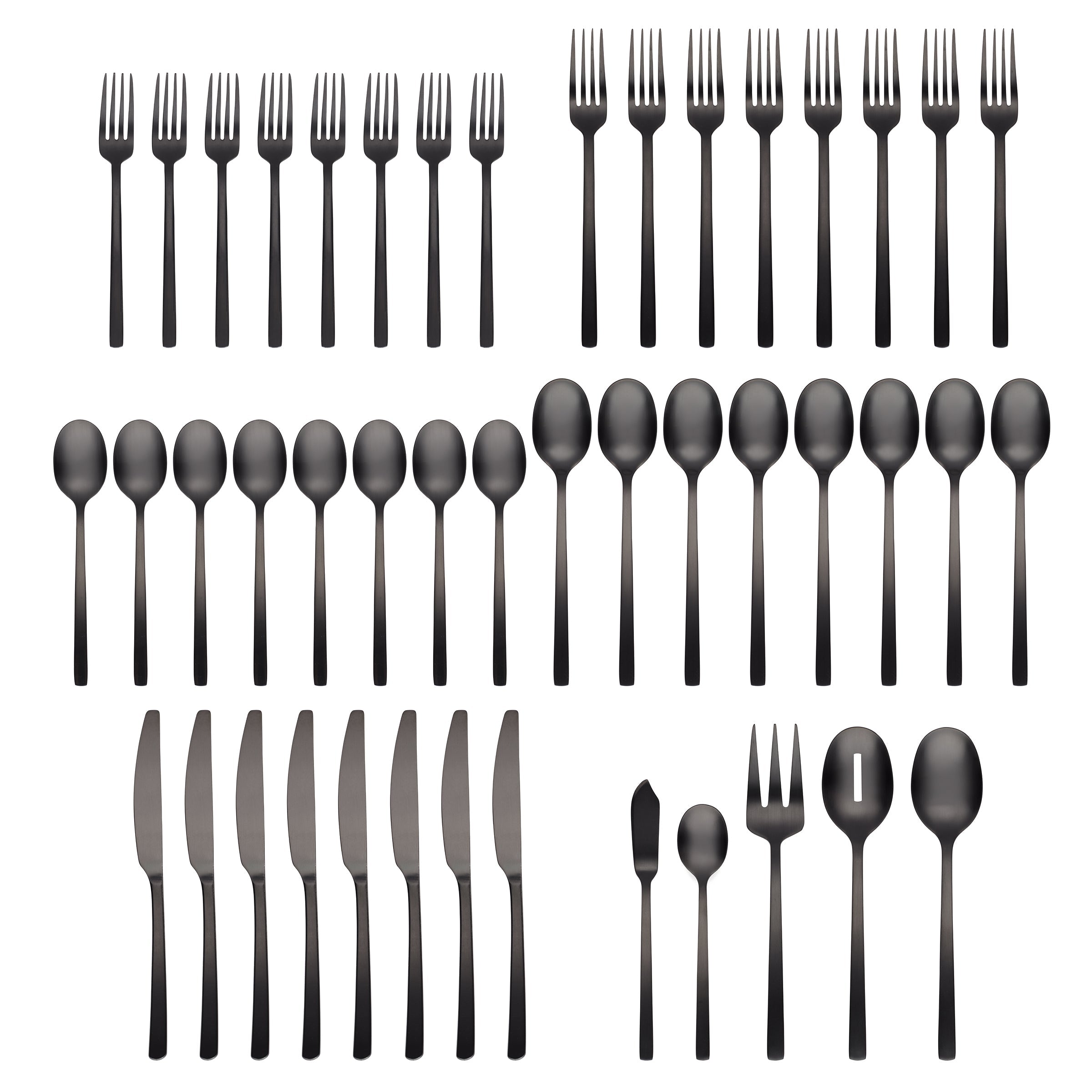 Lenox Fine Lenox Fine Beacon Black Satin 45-Piece Flatware Set - Image 2