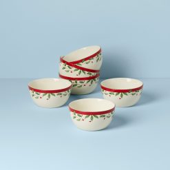 Lenox Fine Lenox Fine Holiday Dessert Bowls, Set of 6