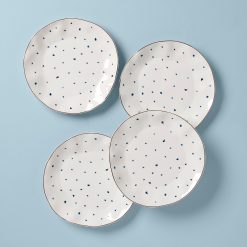 Lenox Fine Lenox Fine Blue Bay Dots Dinner Plates, Set of 4