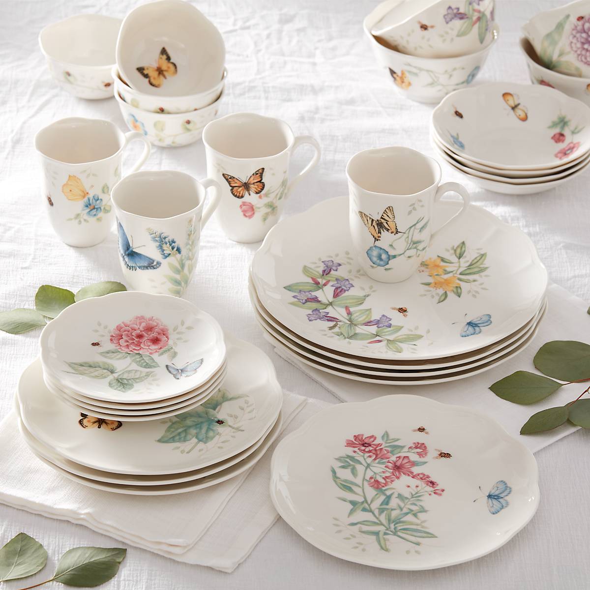 Lenox Fine Lenox Fine Butterfly Meadow 28-Piece Dinnerware Set - Image 14