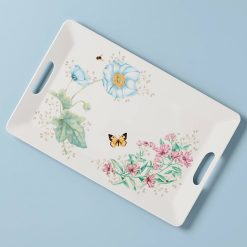 Lenox Fine Lenox Fine Butterfly Meadow Melamine Handled Tray
