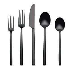 Lenox Fine Lenox Fine Dean Black Satin 20-Piece Flatware Set
