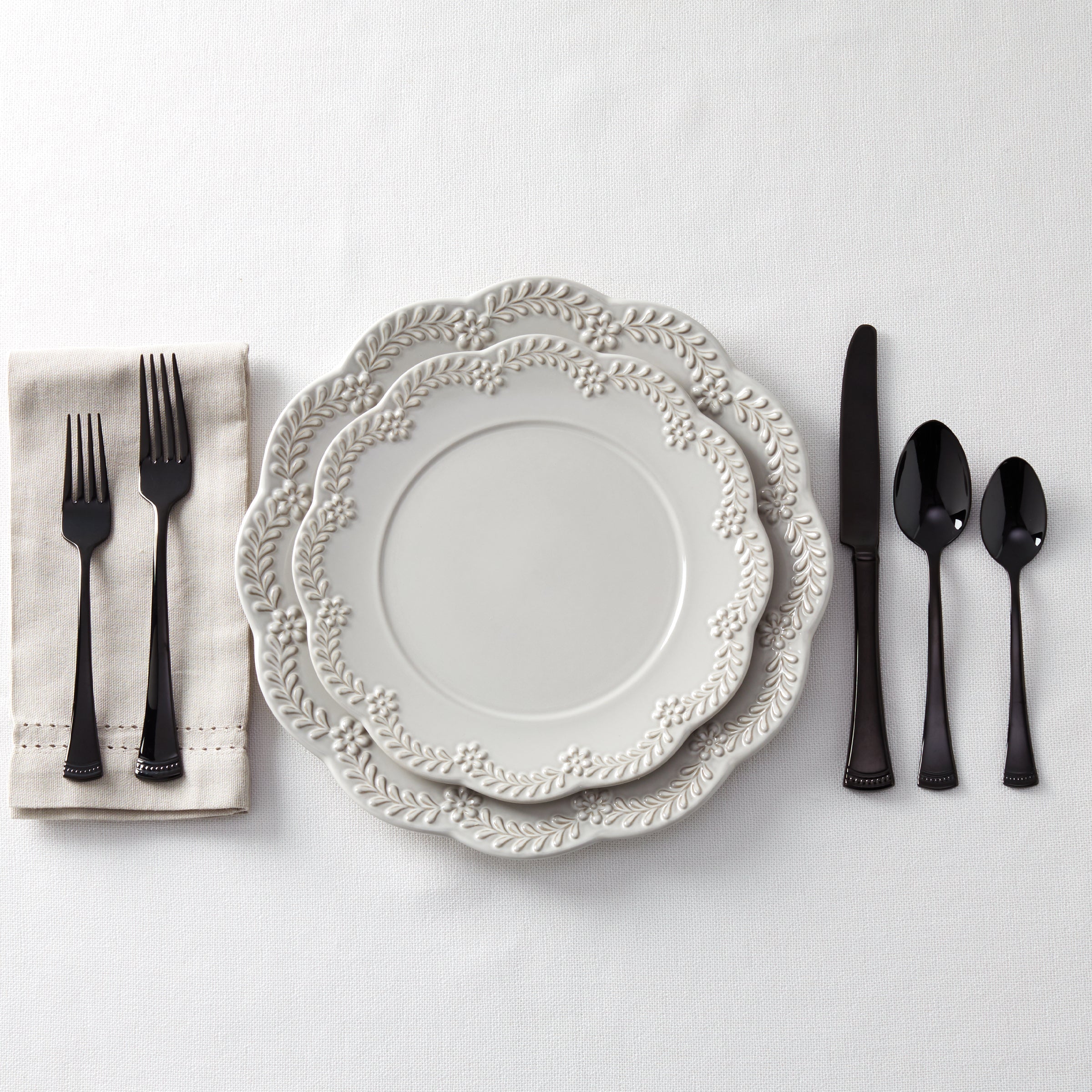 Lenox Fine Lenox Fine Portola Black Mirror 20-Piece Flatware Set - Image 6