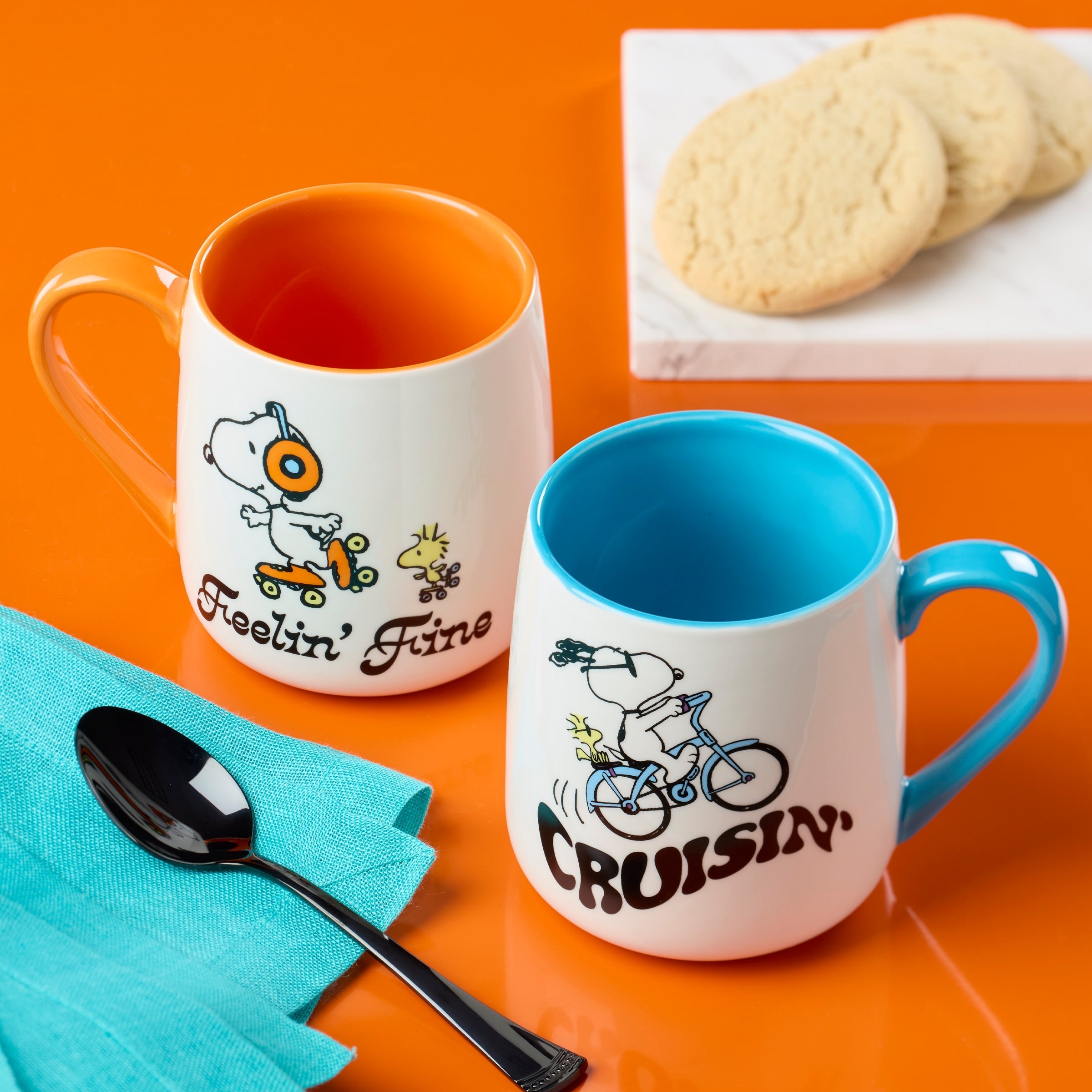 Lenox Fine Lenox Fine Peanuts Mugs Cruisin'-Feelin' Fine, Set of 2 - Image 3