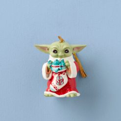 Alternative view of Lenox Fine Lenox Fine Holiday Grogu with Stocking Ornament