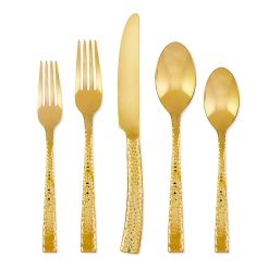 Lenox Fine Lenox Fine Paris Hammered Gold Titanium 20-Piece Flatware Set