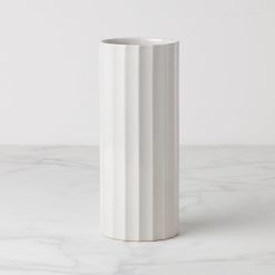 Lenox Fine Lenox Fine French Perle Scallop White Cylinder Vase