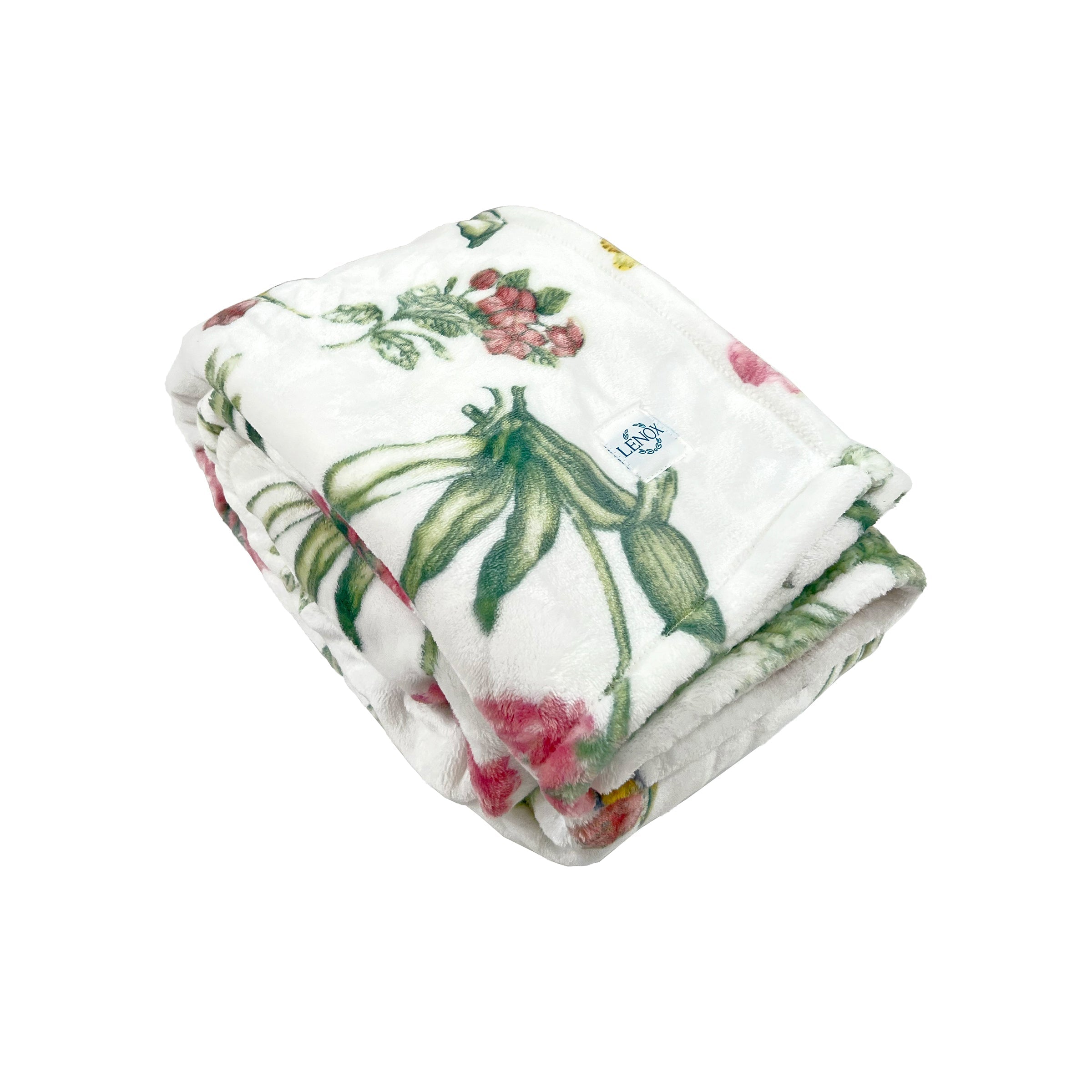 Lenox Fine Lenox Fine Butterfly Meadow Bloom Pink Throw Blanket - Image 3