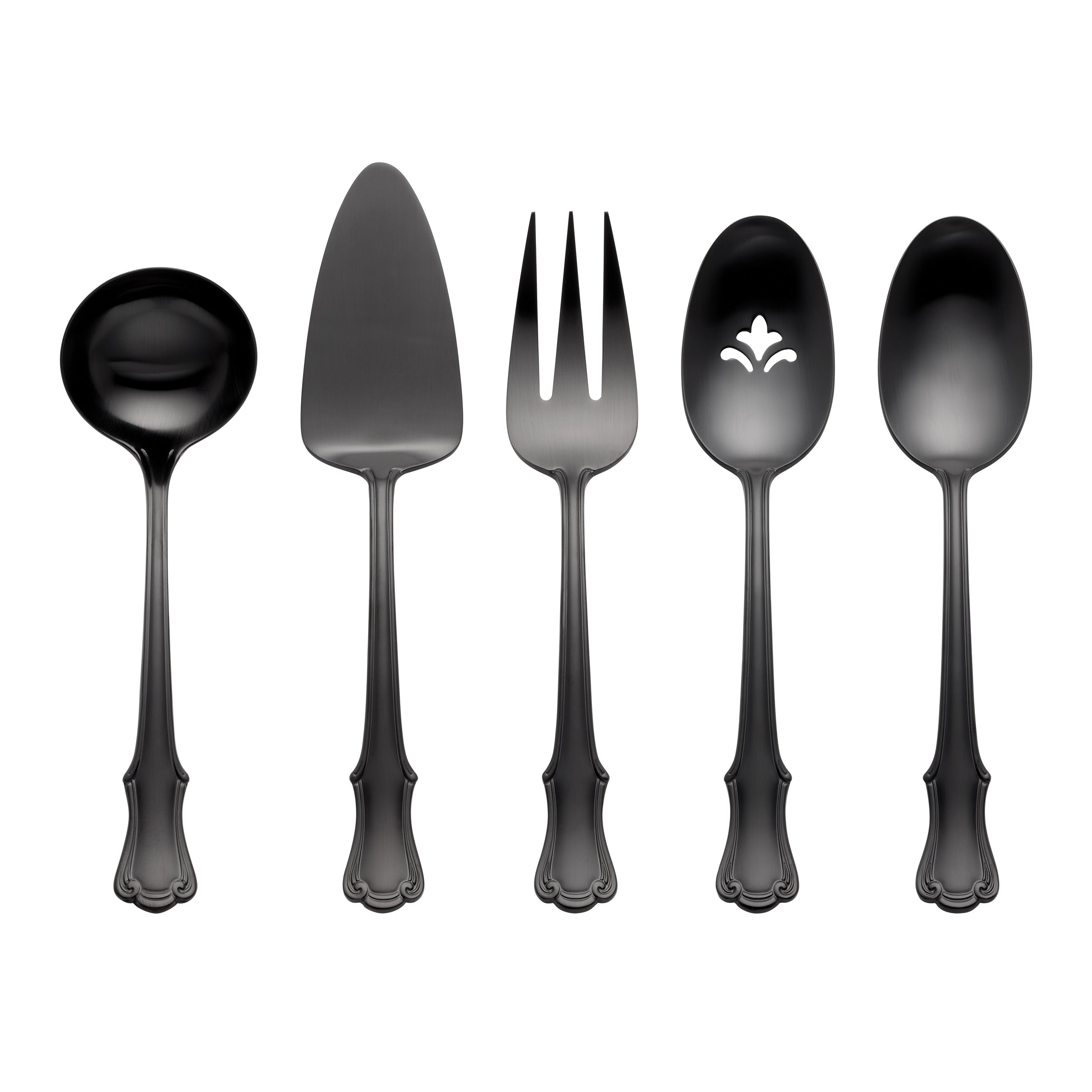 Lenox Fine Lenox Fine James Street Black Satin 5-Piece Hostess Set