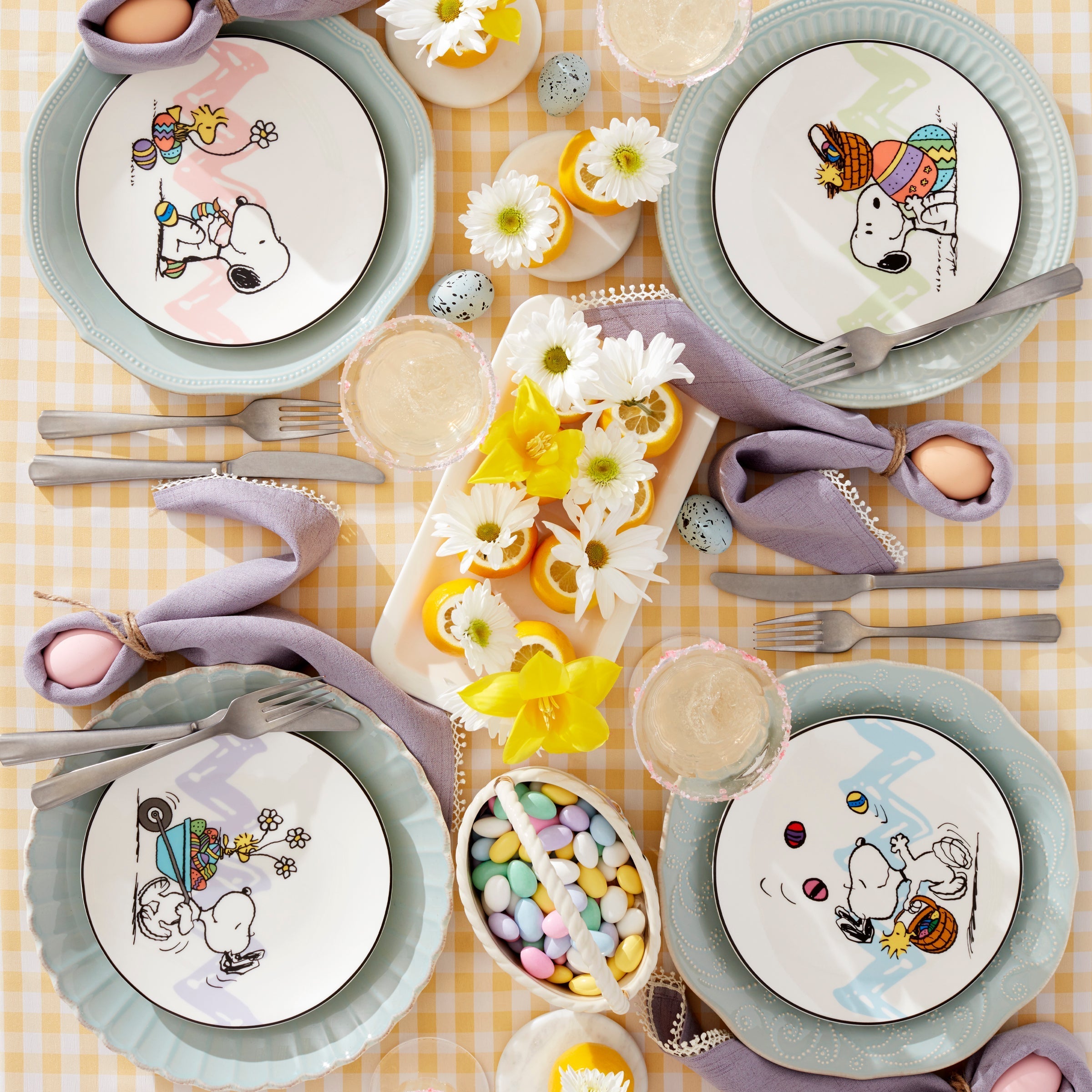 Lenox Fine Lenox Fine Snoopy Easter Accent Plates, Set of 4 - Image 4