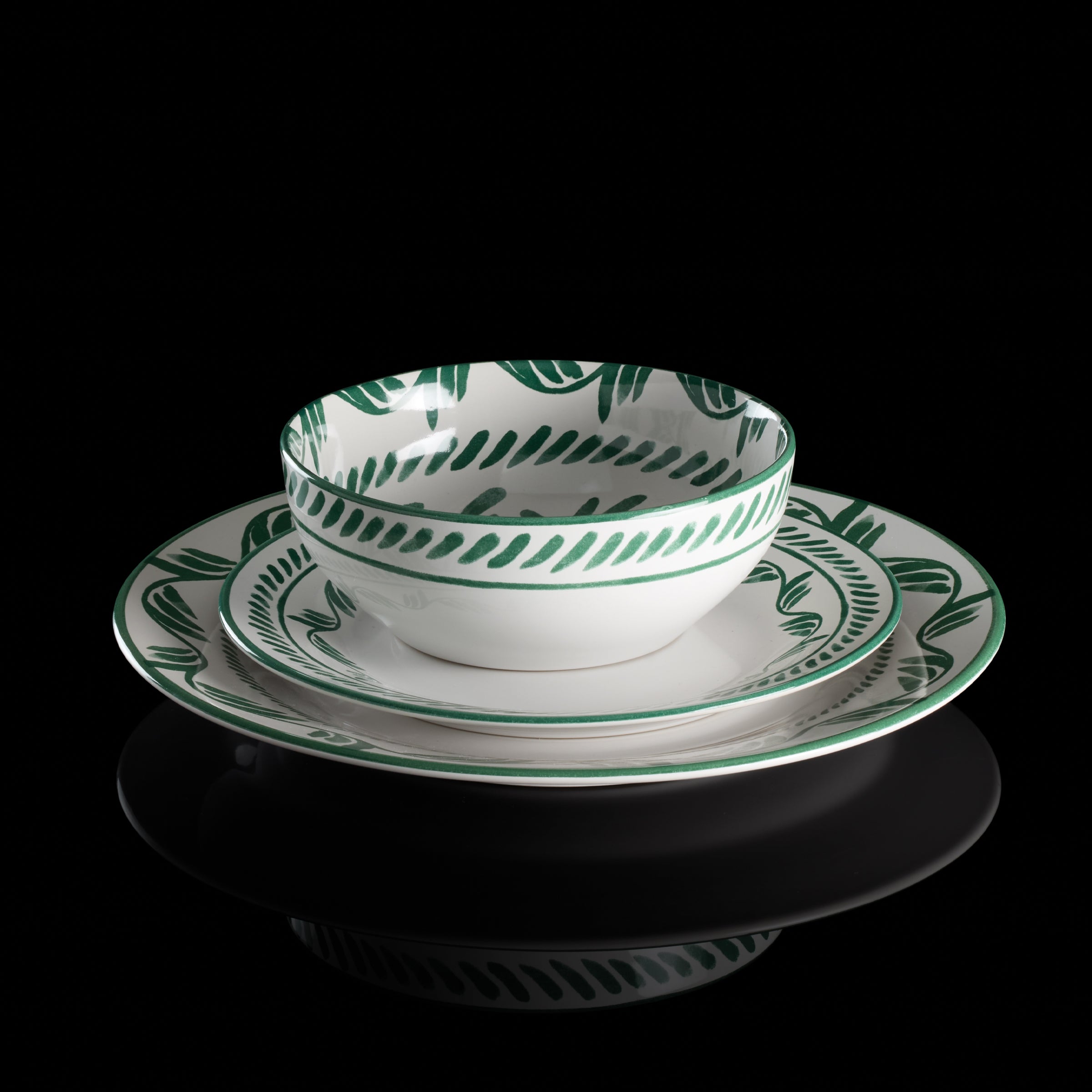 Lenox Fine Lenox Fine Solear Green 12-Piece Dinnerware Set - Image 2