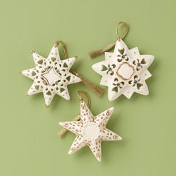 Lenox Fine Lenox Fine Pierced Star Ornaments Set of 3