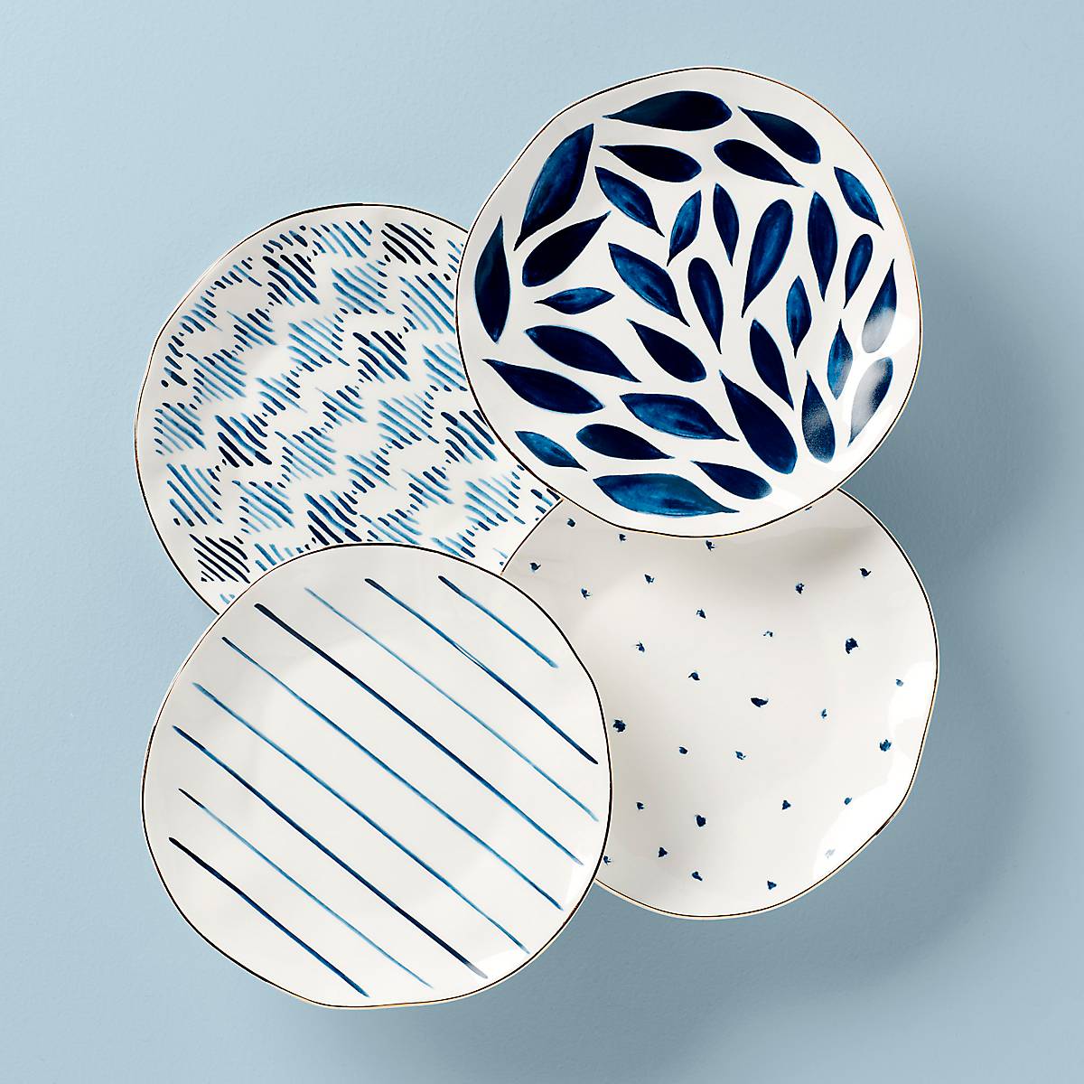 Lenox Fine Lenox Fine Blue Bay Dessert Plates, Set of 4
