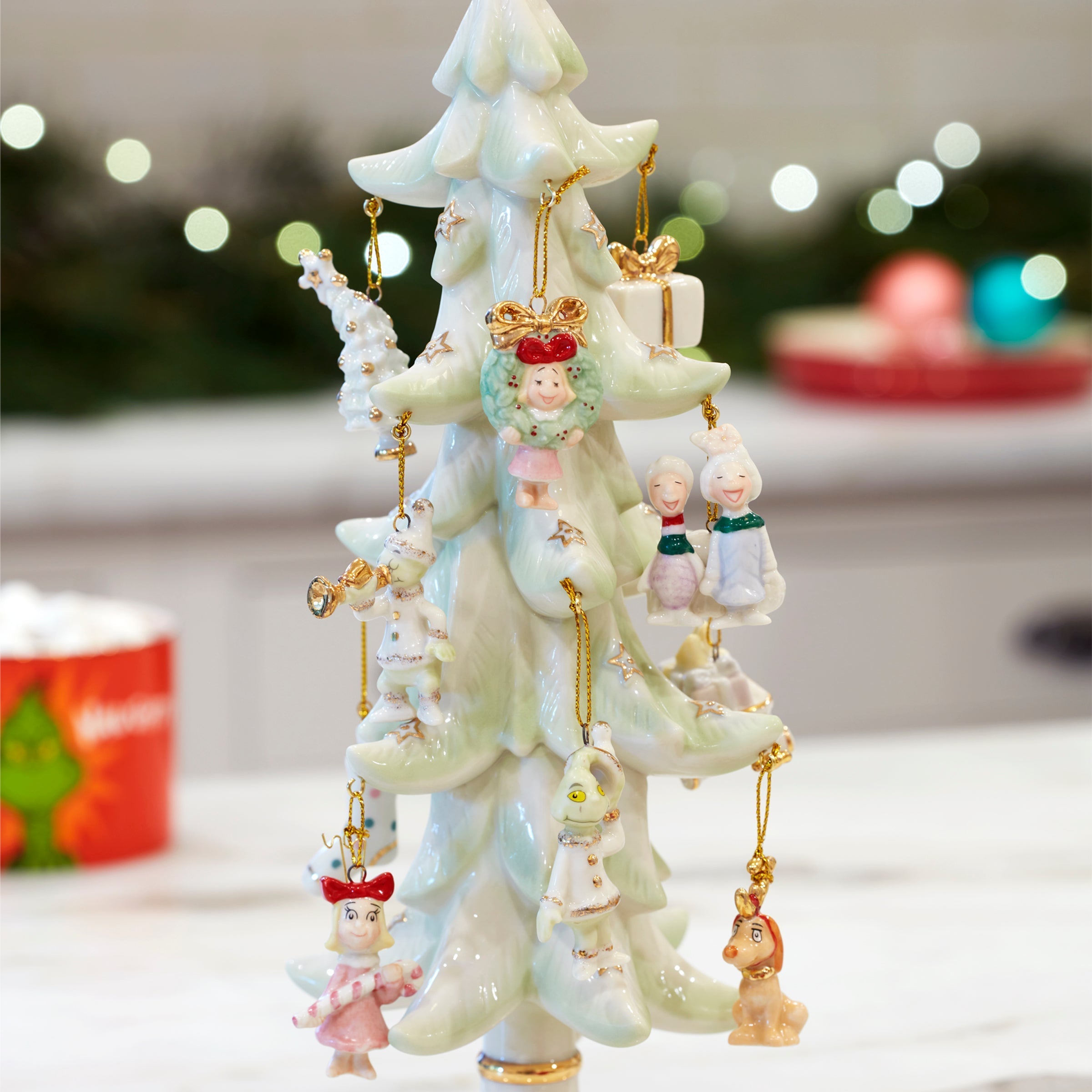 Lenox Fine Lenox Fine How The Grinch Stole Christmas 12-Piece Ornament & Tree Set - Image 6
