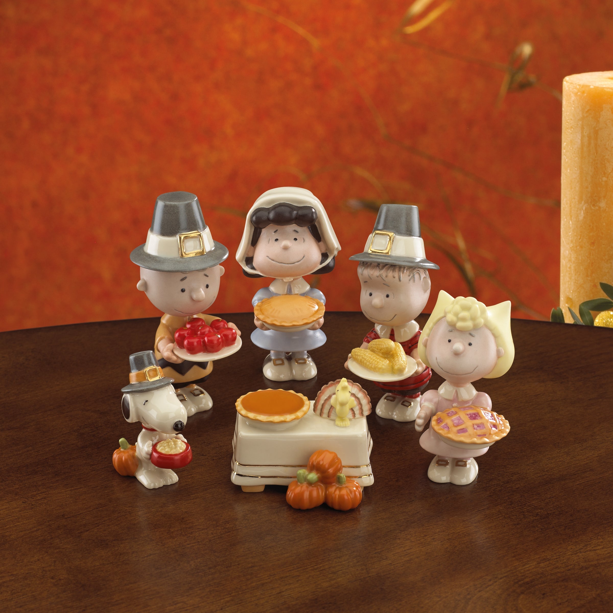Lenox Fine Lenox Fine Peanuts Thanksgiving 6-Piece Figurine Set - Image 4