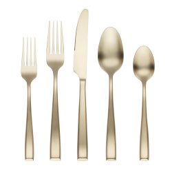 Lenox Fine Lenox Fine Samira Champagne Satin 20-Piece Flatware Set
