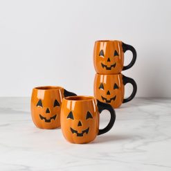 Lenox Fine Lenox Fine Halloween Figural Pumpkin Mugs, Set of 4