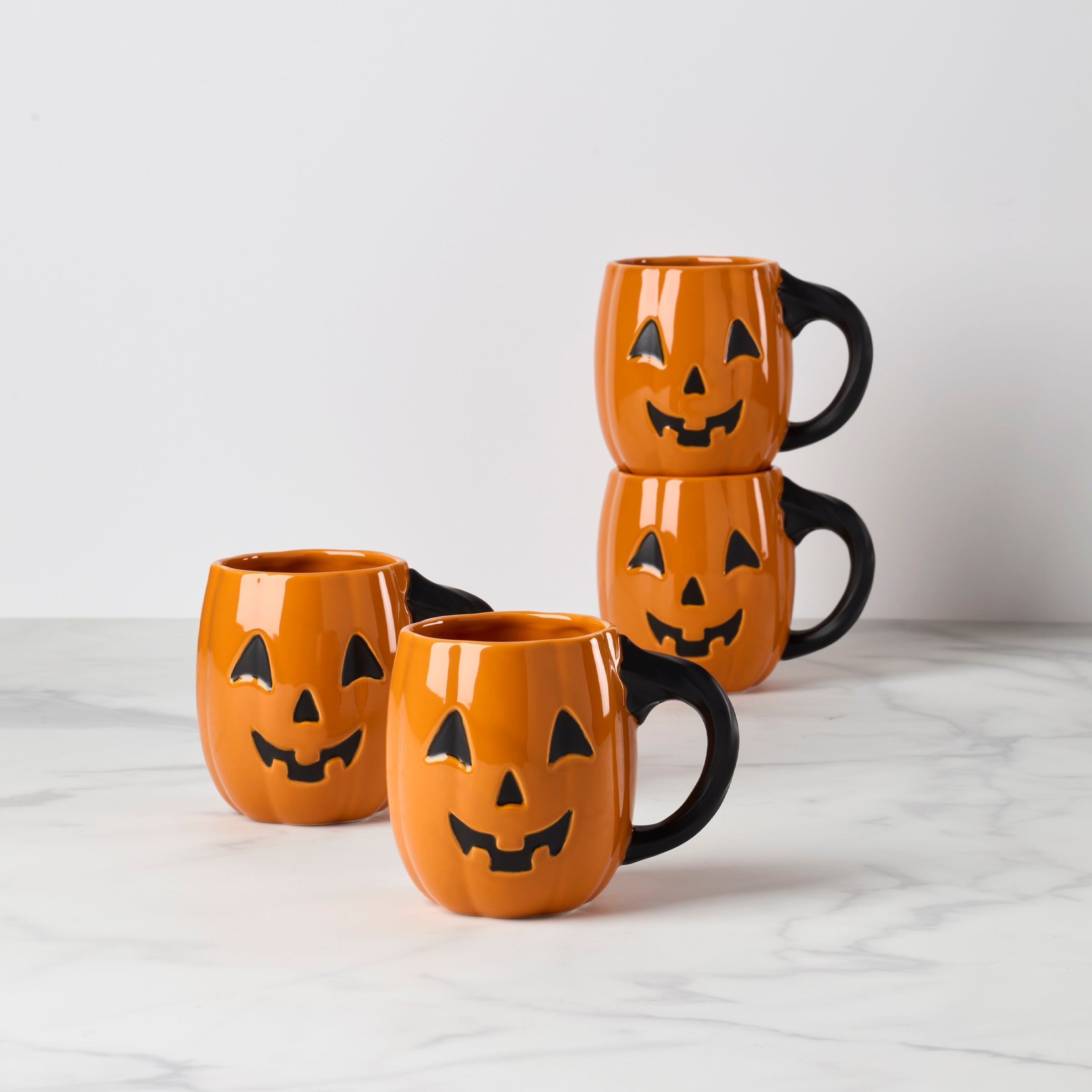 Lenox Fine Lenox Fine Halloween Figural Pumpkin Mugs, Set of 4