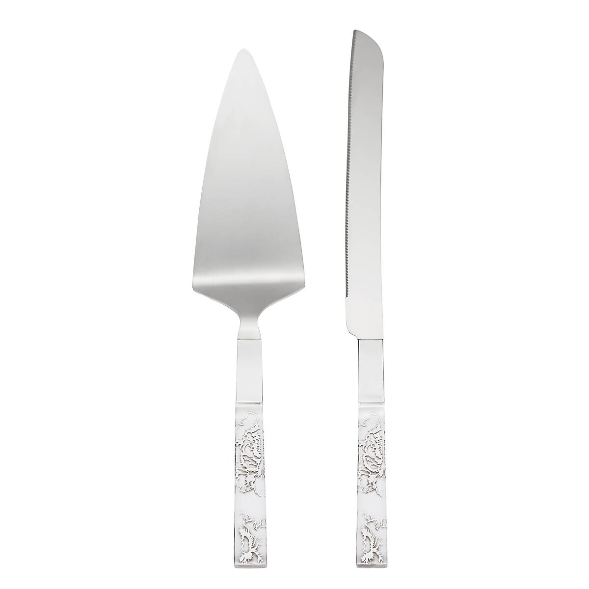 Lenox Fine Lenox Fine Silver Peony 2-Piece Dessert Set