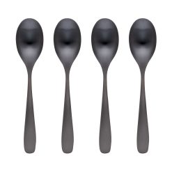 Lenox Fine Lenox Fine Eliana Black Satin Dinner Spoons, Set of 4