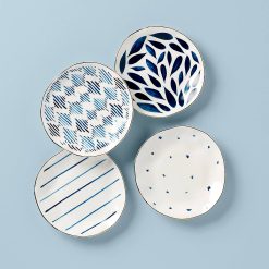 Lenox Fine Lenox Fine Blue Bay Tidbit Plates, Set of 4