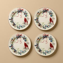 Lenox Fine Lenox Fine Winter Greetings Salad Plates, Set of 4