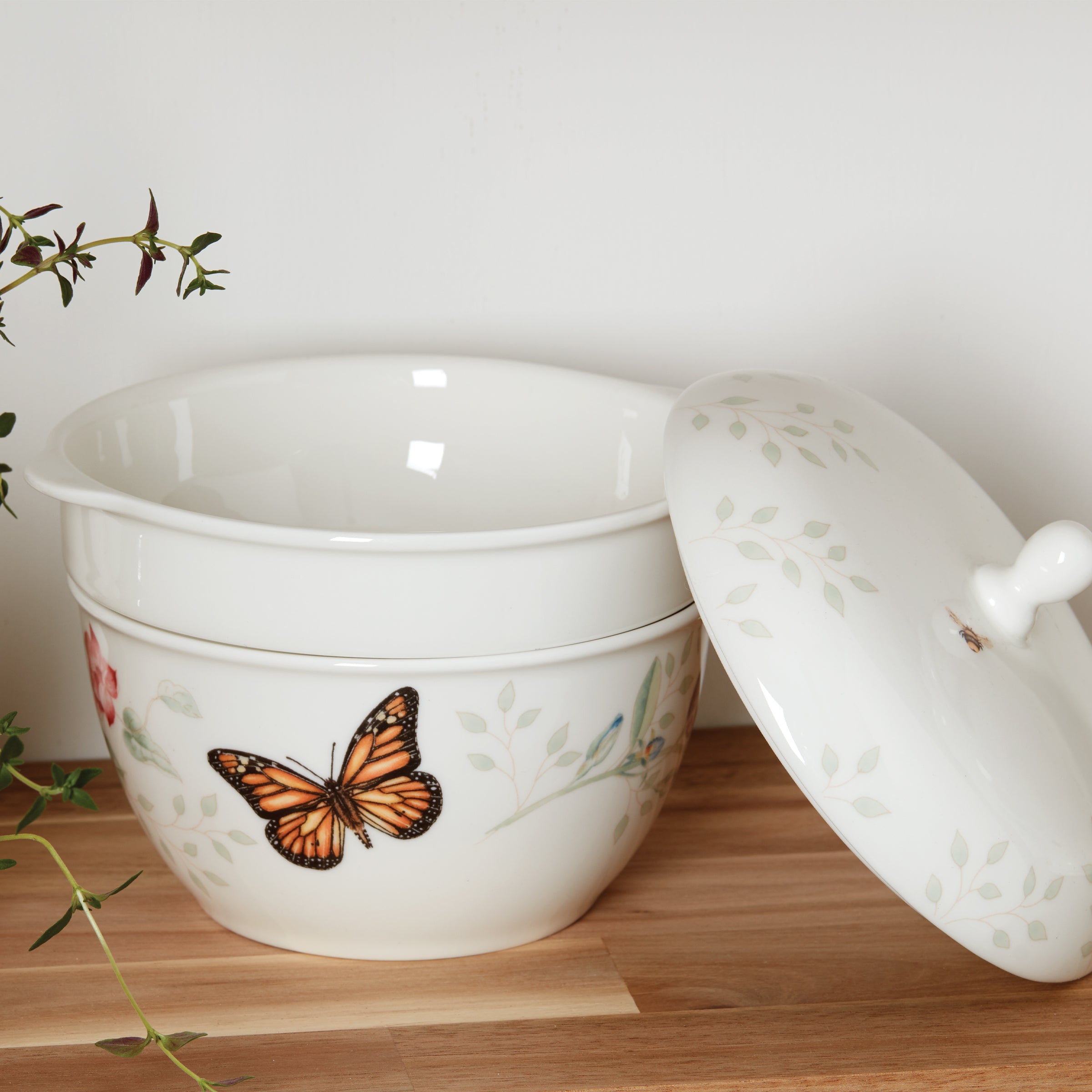 Lenox Fine Lenox Fine Butterfly Meadow 3-Piece Stackable Bowl Set - Image 5