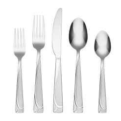 Lenox Fine Lenox Fine Mena Frost 40-Piece Flatware Set with Chrome Caddy