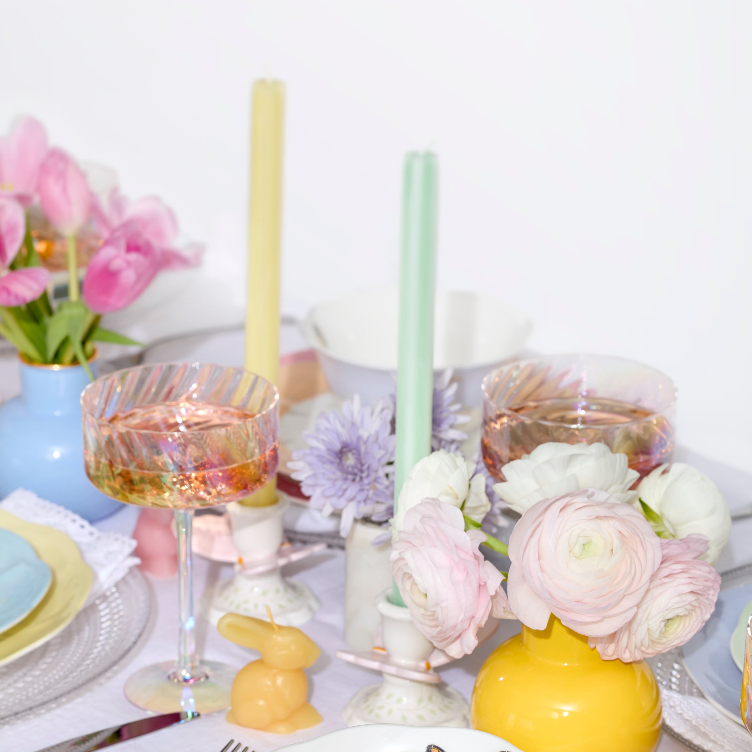 Lenox Fine Lenox Fine Pastel Striped Table Candles, Set of 8 - Image 4