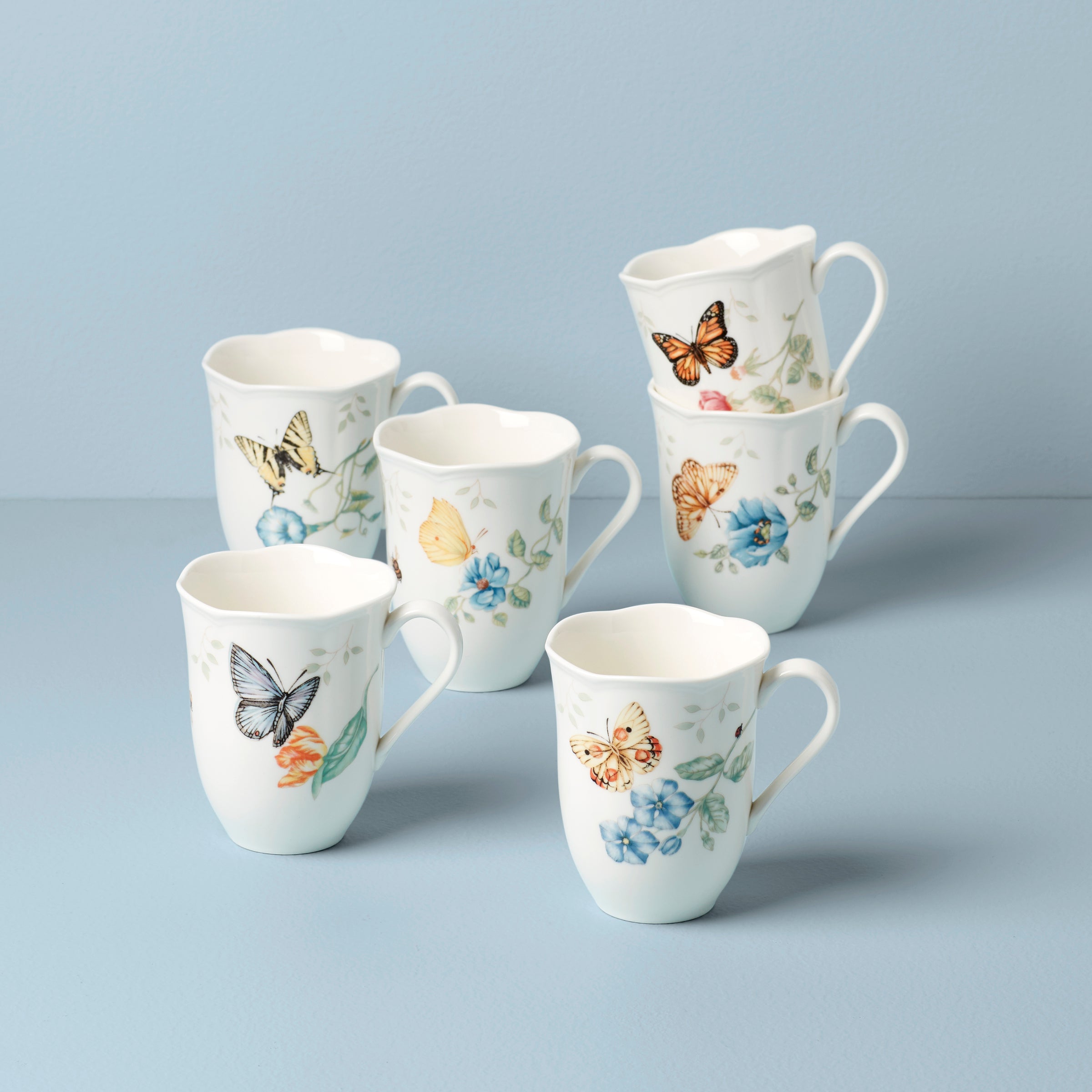 Lenox Fine Lenox Fine Butterfly Meadow Mugs, Set of 6