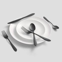 Alternative view of Lenox Fine Lenox Fine Delia Black Satin 20-Piece Flatware Set