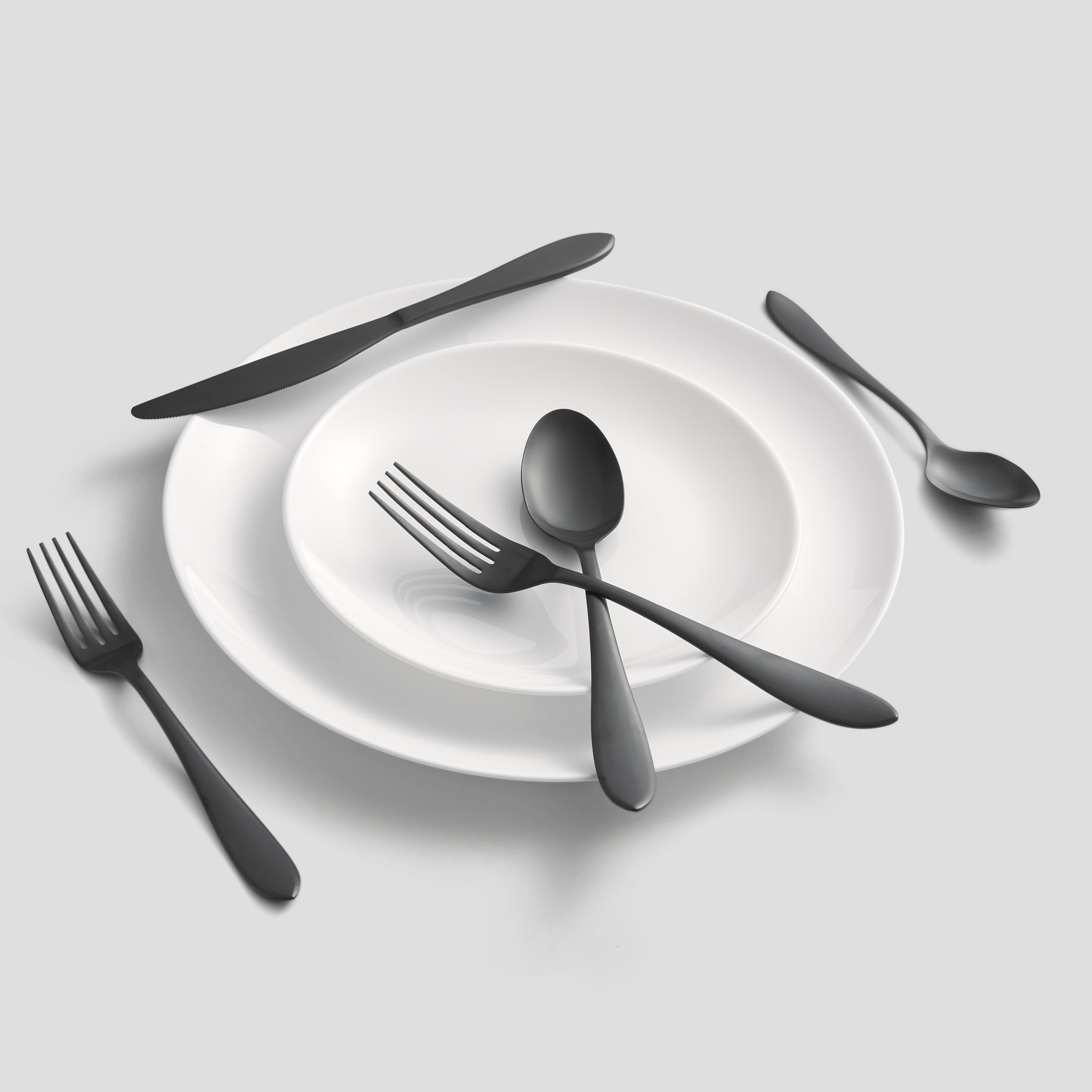 Lenox Fine Lenox Fine Delia Black Satin 20-Piece Flatware Set - Image 2