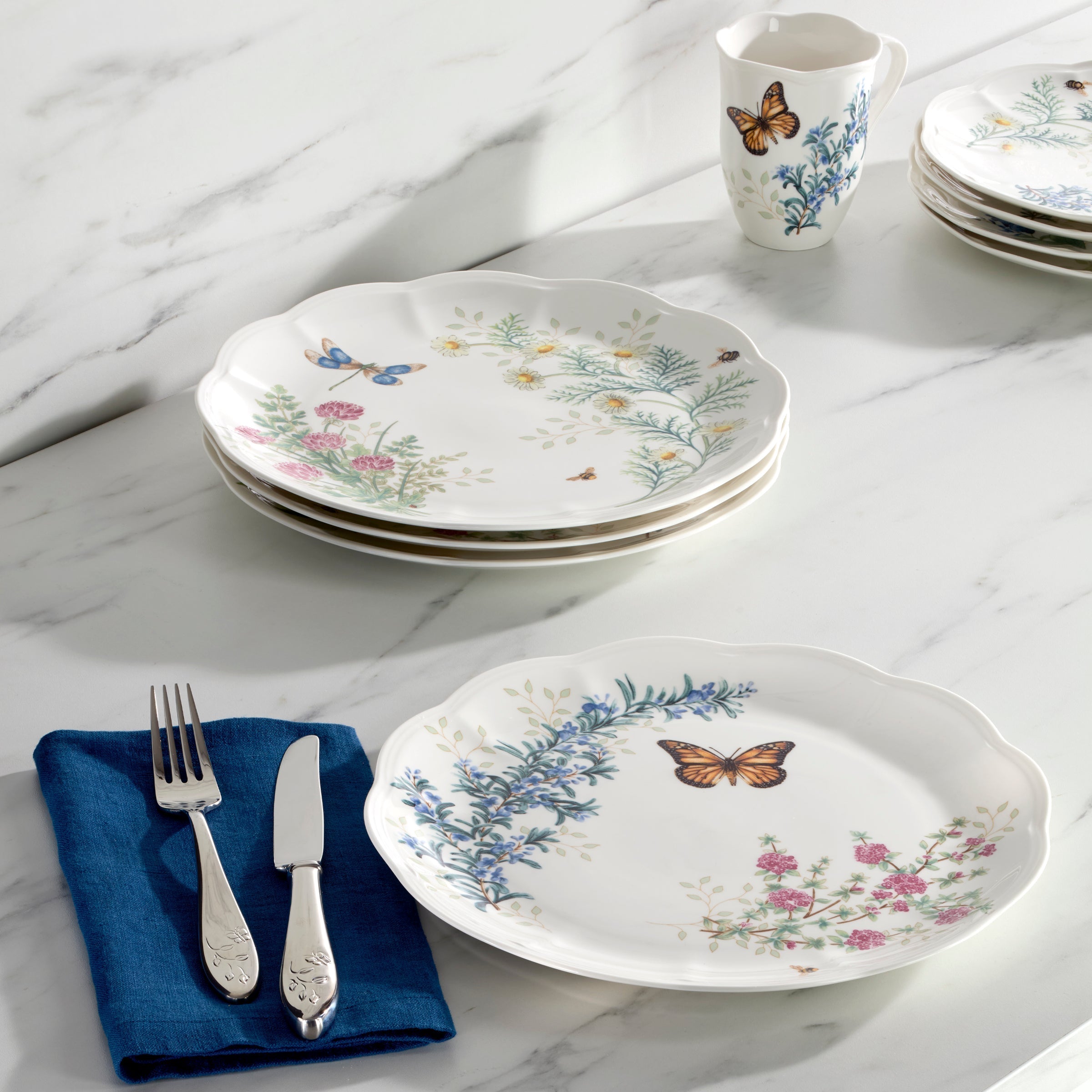 Lenox Fine Lenox Fine Butterfly Meadow Herbs Dinner Plates, Set of 4 - Image 7