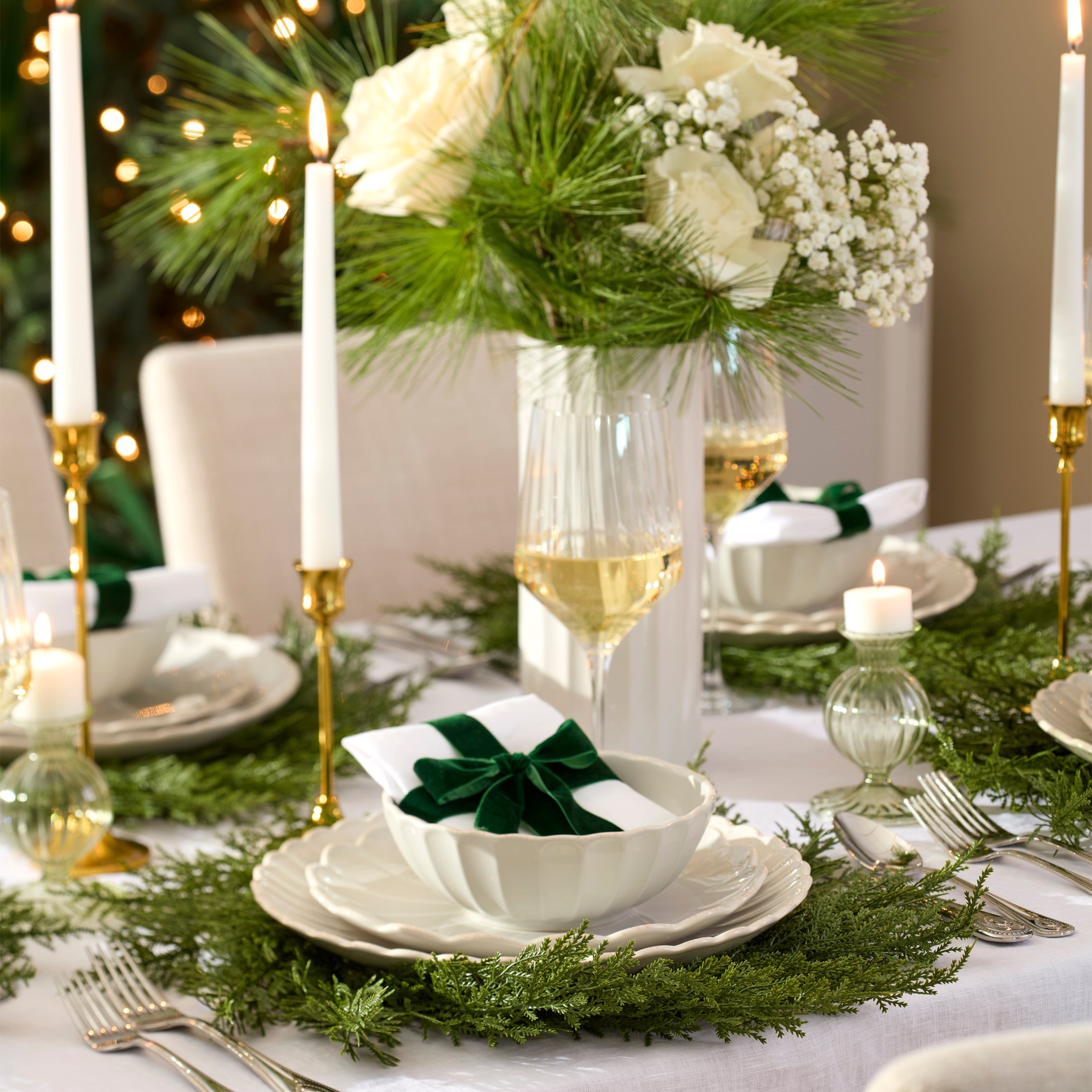 Lenox Fine Lenox Fine French Perle Scallop White 12-Piece Dinnerware Set - Image 8