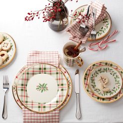 Alternative view of Lenox Fine Lenox Fine Holiday Plaid Accent Plates, Set of 4