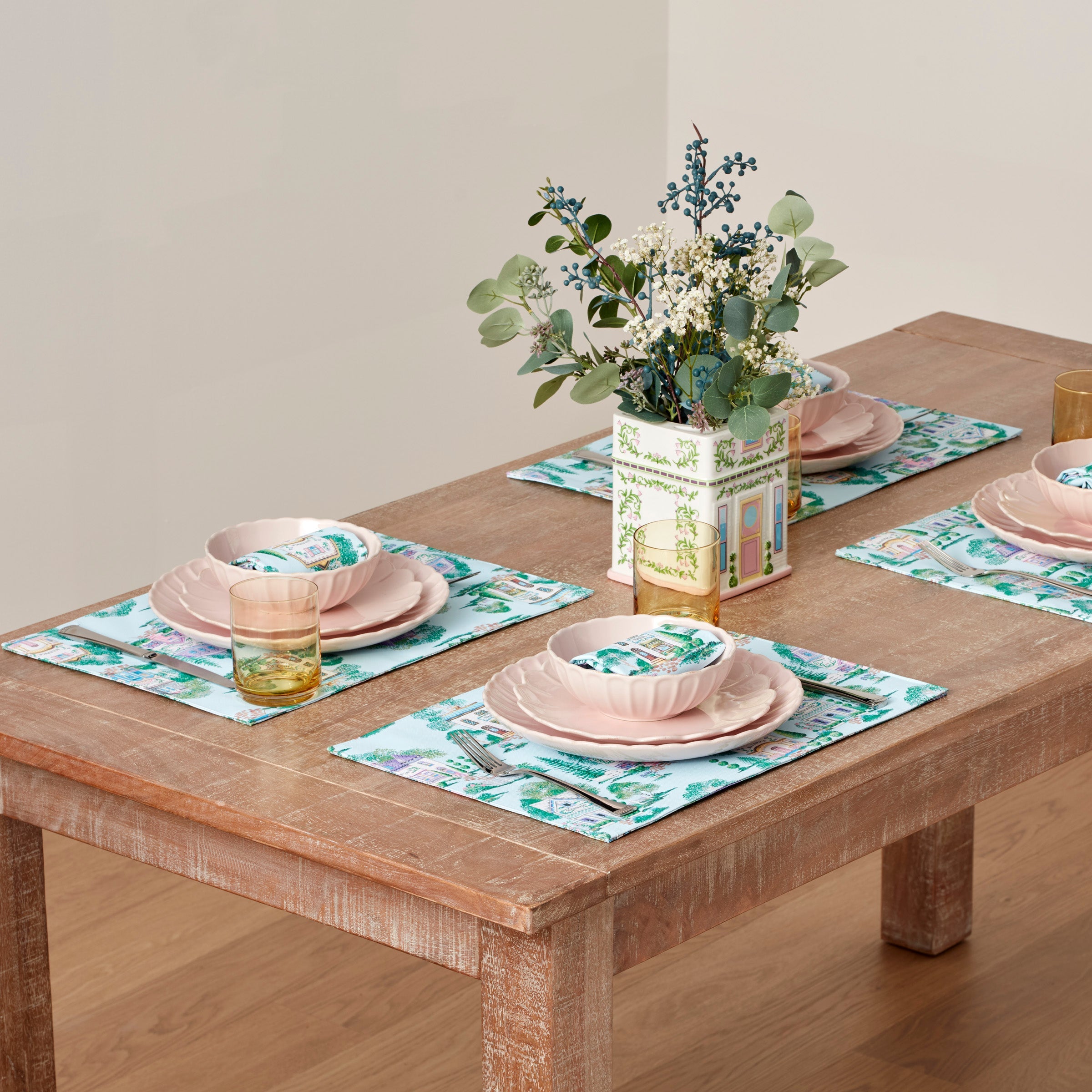 Lenox Fine Lenox Fine Lenox Spice Village Allover Placemats, Set of 4 - Image 2