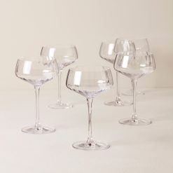 Lenox Fine Lenox Fine Tuscany Classics Angled Optic Coupe Glasses, Set of 6