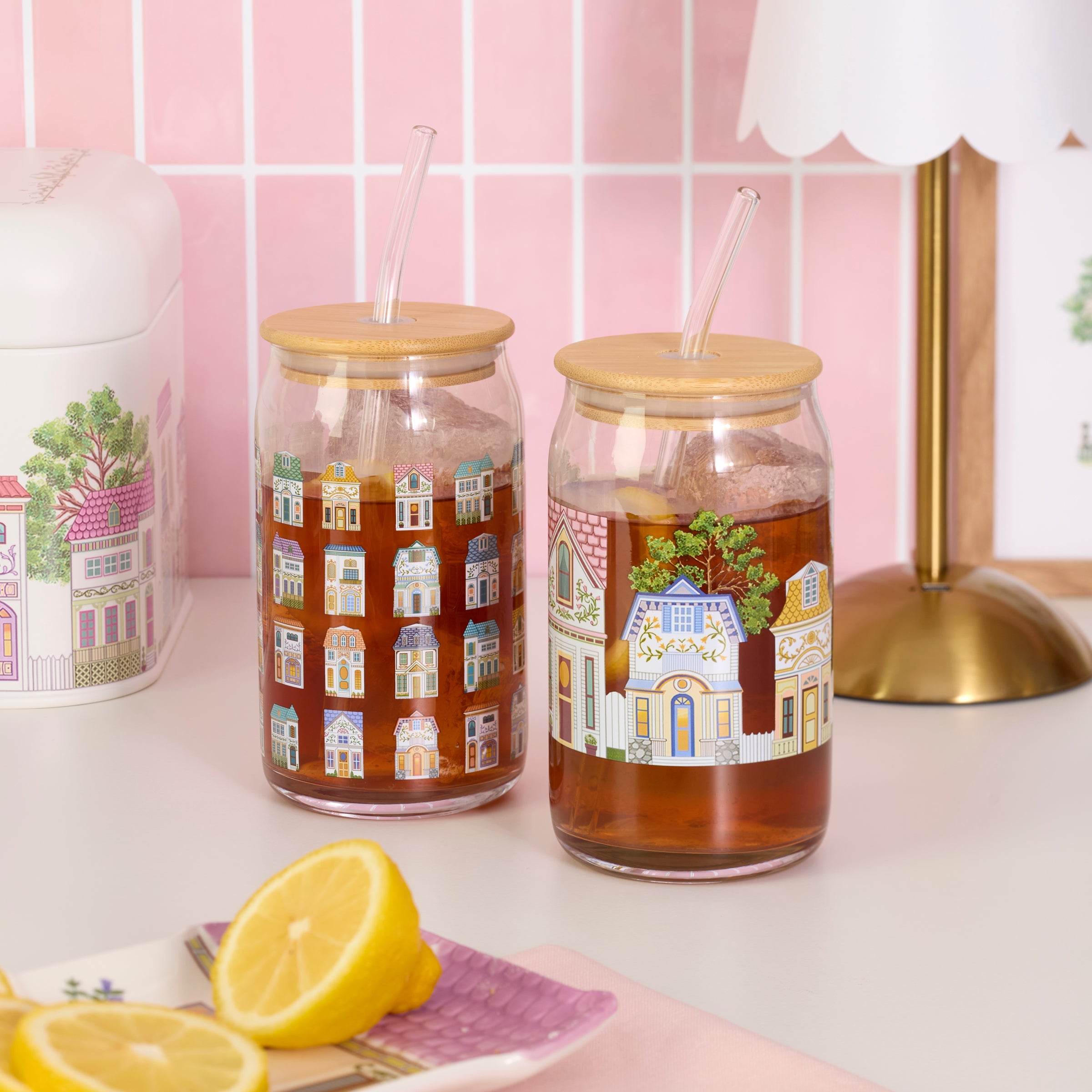 Lenox Fine Lenox Fine Lenox Spice Village Can Cooler Glasses, Set of 2 - Image 3