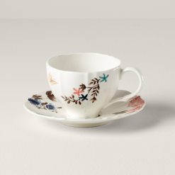 Lenox Fine Lenox Fine Sprig & Vine White Teacup & Saucer