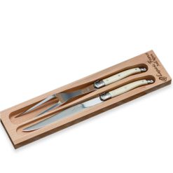 Lenox Fine Lenox Fine Carving Set Ivory with Wood Tray