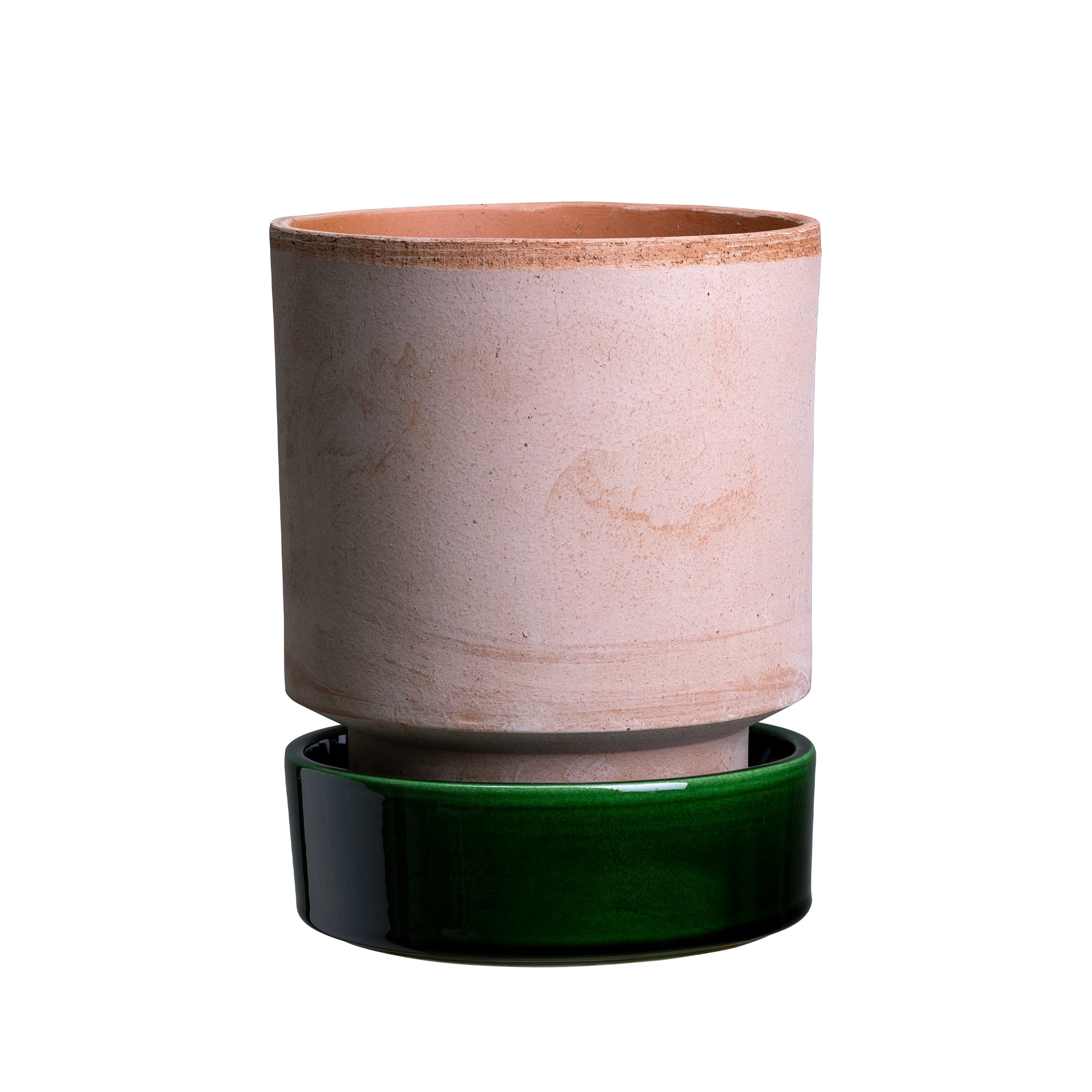 Lenox Fine Lenox Fine Hoff Raw Rosa & Glazed Emerald Green 8cm Pots, Set of 2 - Image 2