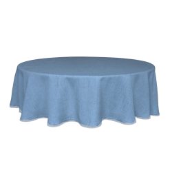 Lenox Fine Lenox Fine French Perle Solid Periwinkle 70x70 Round Tablecloth
