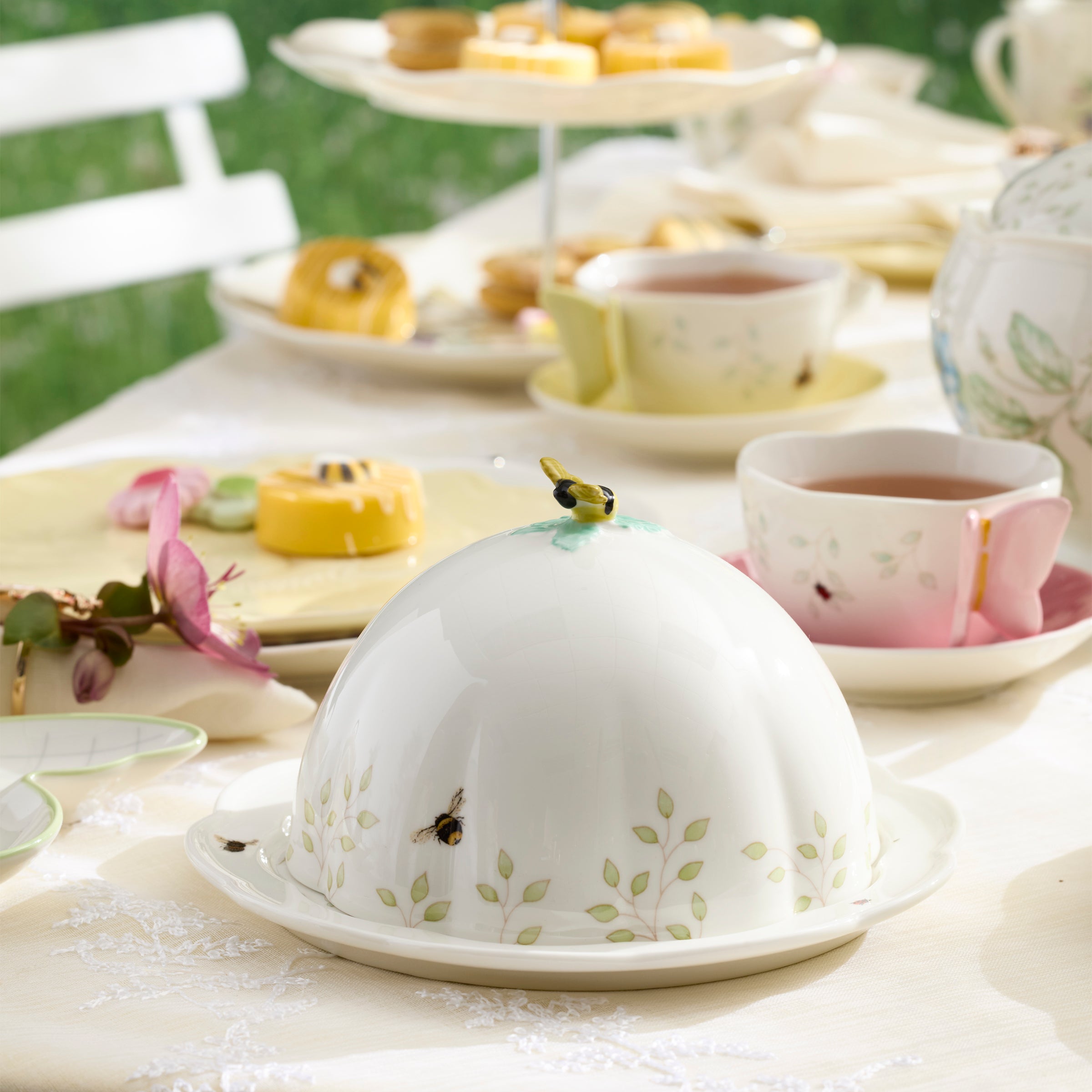 Lenox Fine Lenox Fine Butterfly Meadow Covered Butter Dish - Image 3
