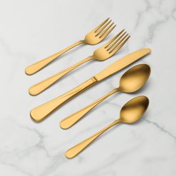 Lenox Fine Lenox Fine Flight Gold Satin 20-Piece Flatware Set