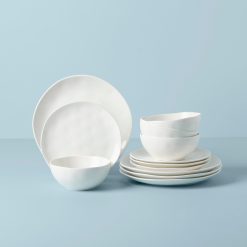 Lenox Fine Lenox Fine Bay Colors White 12-Piece Dinnerware Set