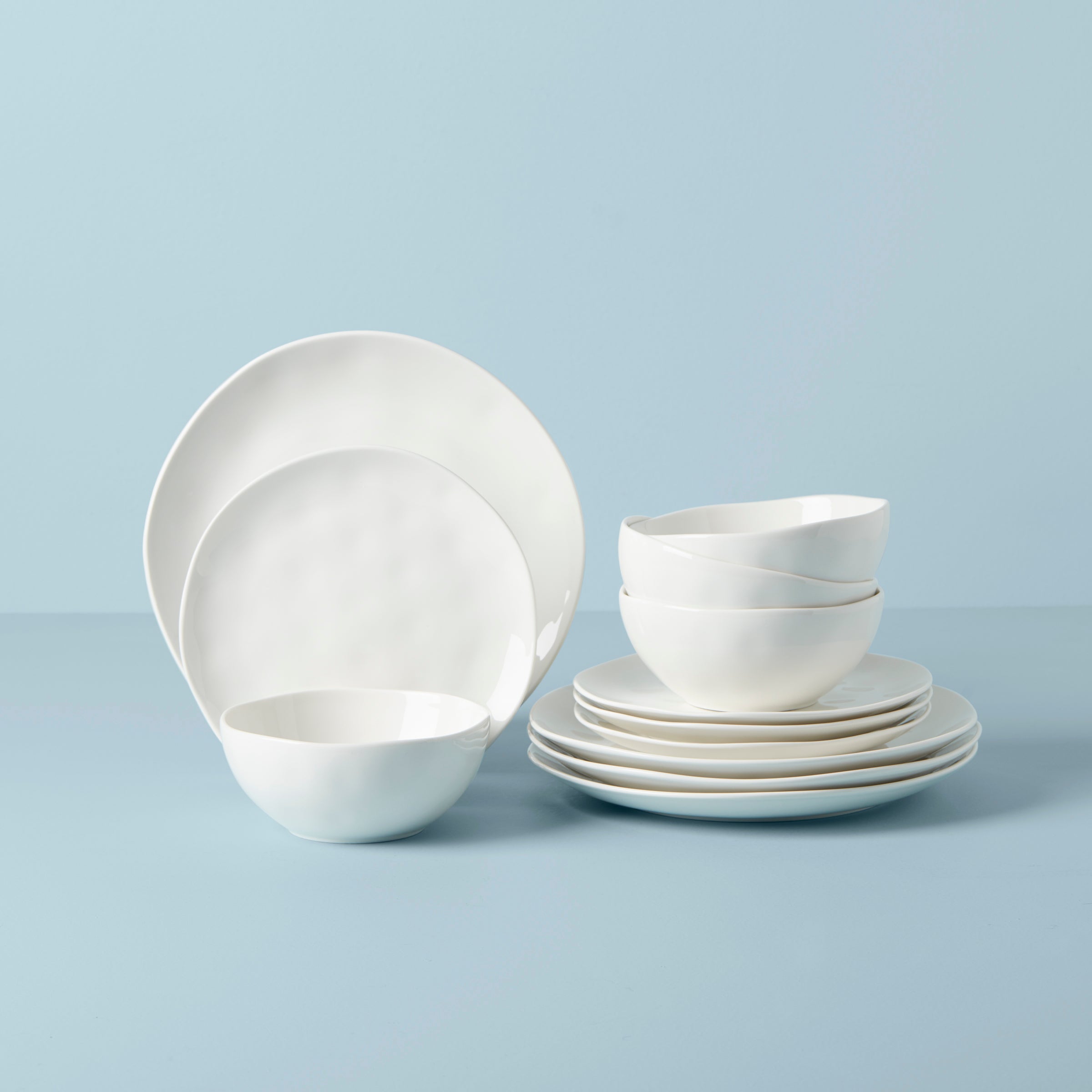 Lenox Fine Lenox Fine Bay Colors White 12-Piece Dinnerware Set