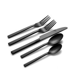 Lenox Fine Lenox Fine Chefs Table Midnight Matte 20-Piece Flatware Set