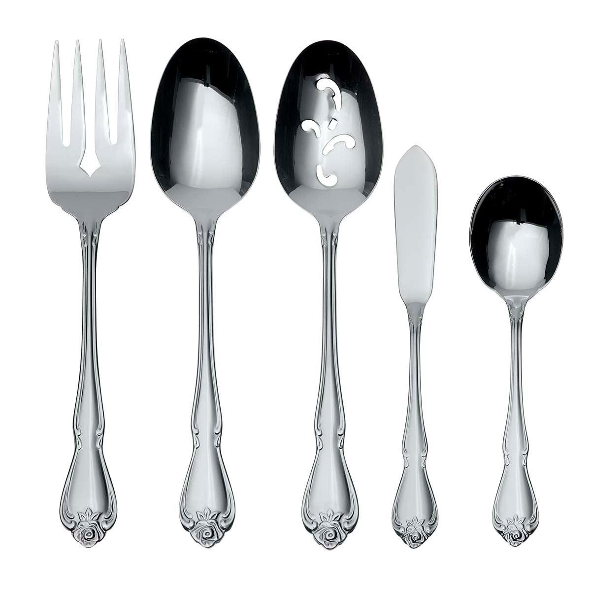 Lenox Fine Lenox Fine True Rose 5 Piece Everyday Flatware Serving Set
